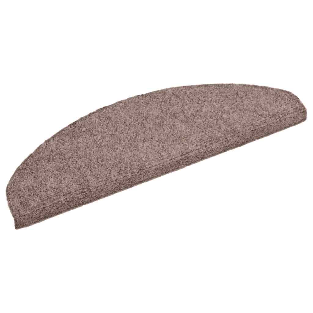 vidaXL 15-tlg Selbstklebende Treppenmatten Nadelvlies 65x21x4cm Creme
