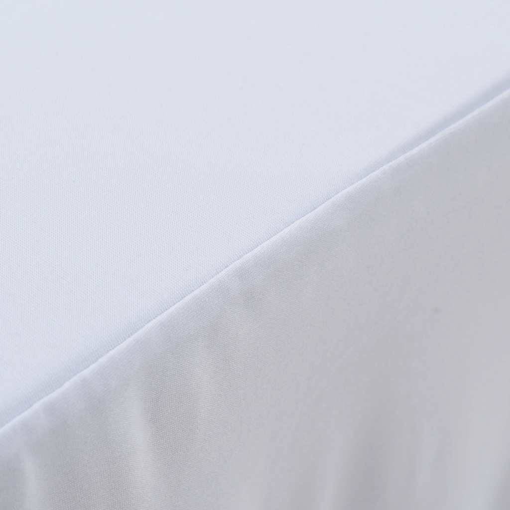 vidaXL 2 Stück Stretch-Tischdecken mit Rand Weiß 183 x 76 x 74 cm