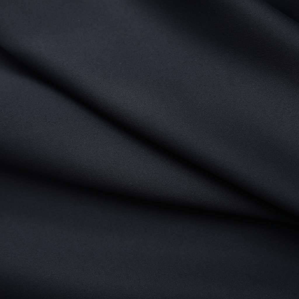 vidaXL Verdunkelungsvorhänge mit Haken 2 Stk. Schwarz 140x225cm