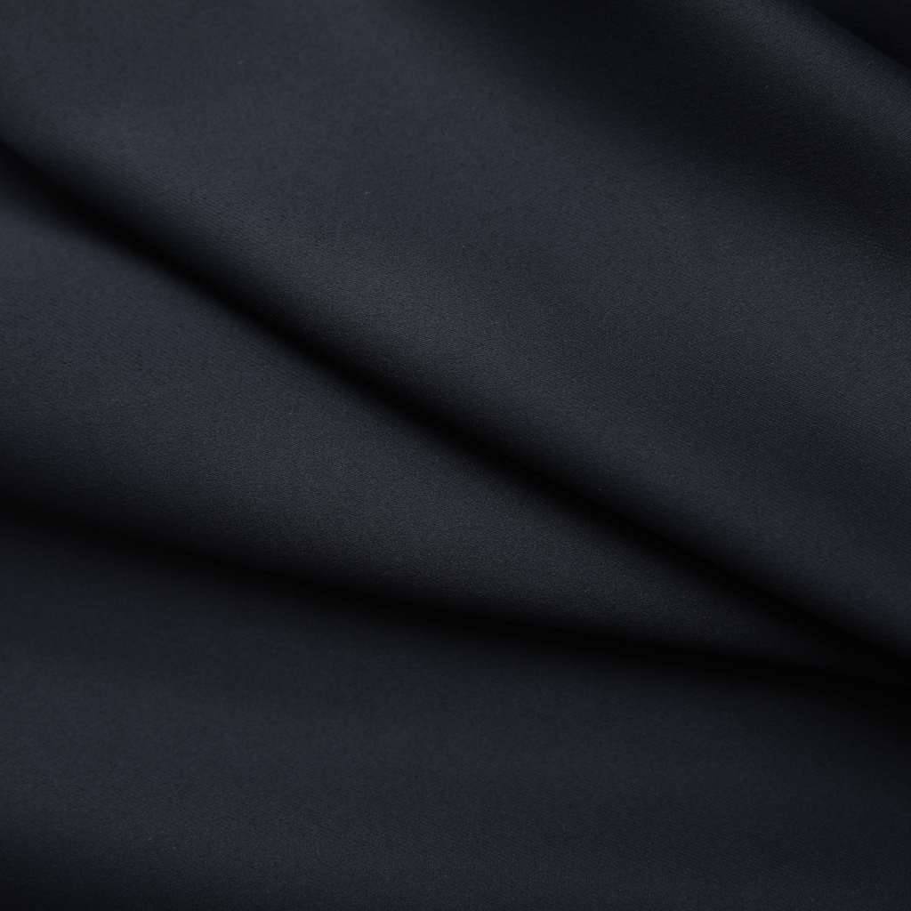 vidaXL Verdunkelungsvorhänge mit Haken 2 Stk. Schwarz 140x245cm