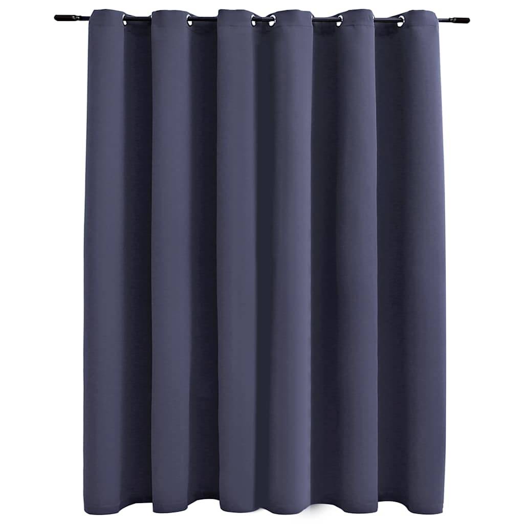 vidaXL Verdunkelungsvorhang mit Metallösen Anthrazit 290 x 245 cm