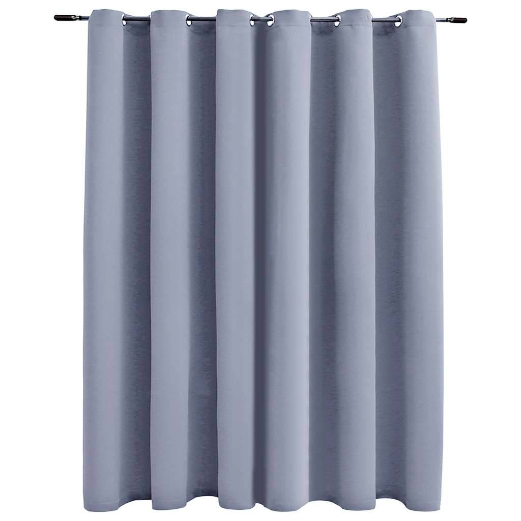 vidaXL Verdunkelungsvorhang mit Metallösen Grau 290 x 245 cm