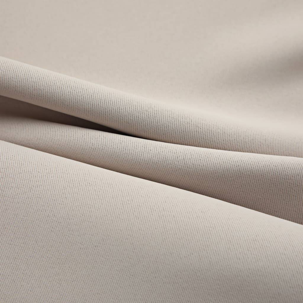 vidaXL Verdunkelungsvorhang mit Metallösen Beige 290 x 245 cm