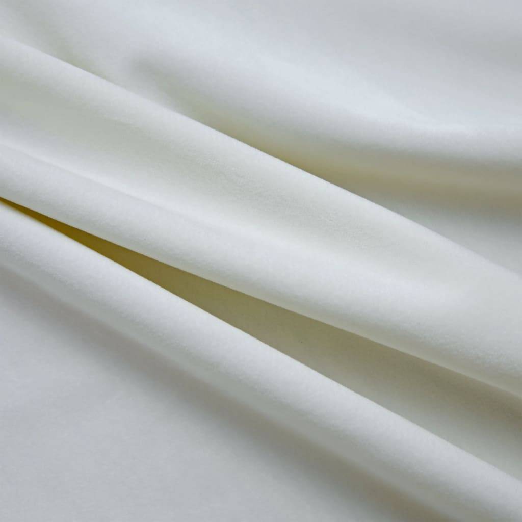 vidaXL Verdunkelungsvorhang mit Metallösen Samt Creme 290 x 245 cm