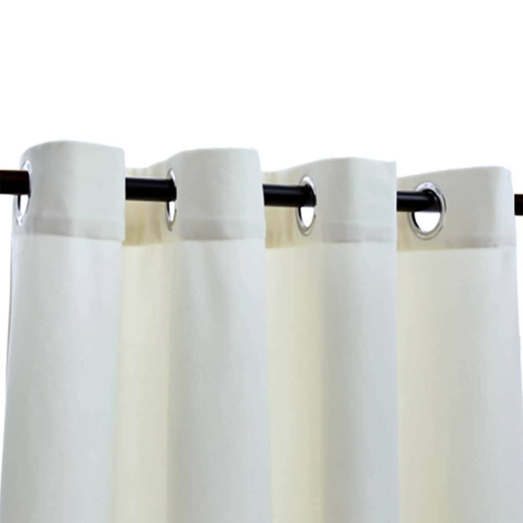 vidaXL Verdunkelungsvorhang mit Metallösen Samt Creme 290 x 245 cm