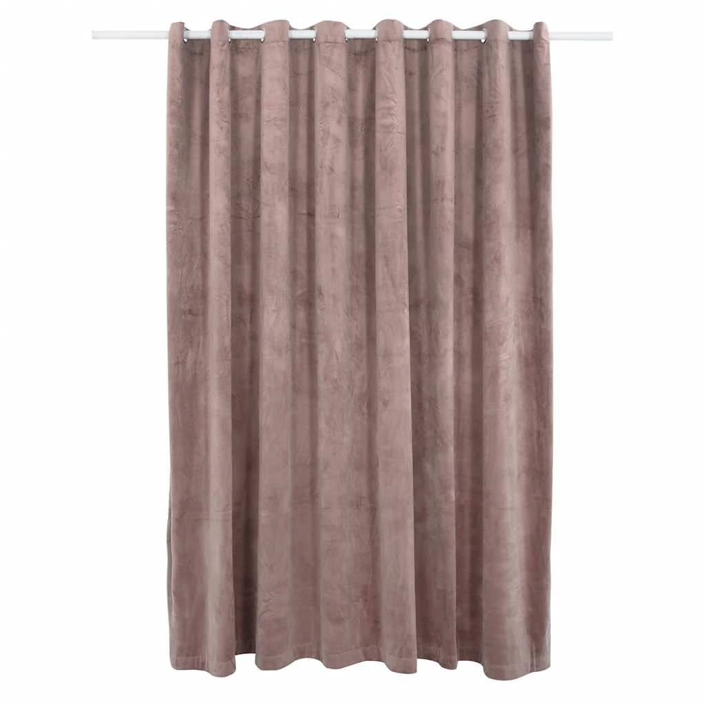 vidaXL Verdunkelungsvorhang mit Metallösen Samt Antik-Rosa 290x245 cm