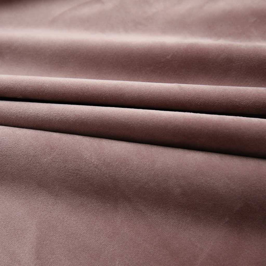 vidaXL Verdunkelungsvorhang mit Haken Samt Antik-Rosa 290 x 245 cm