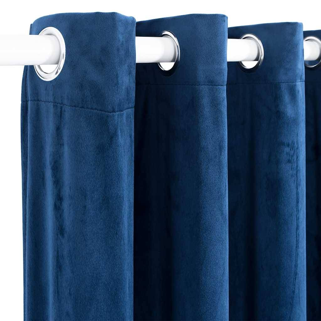 vidaXL Verdunkelungsvorhang mit Metallösen Smat Dunkelblau 290x245 cm