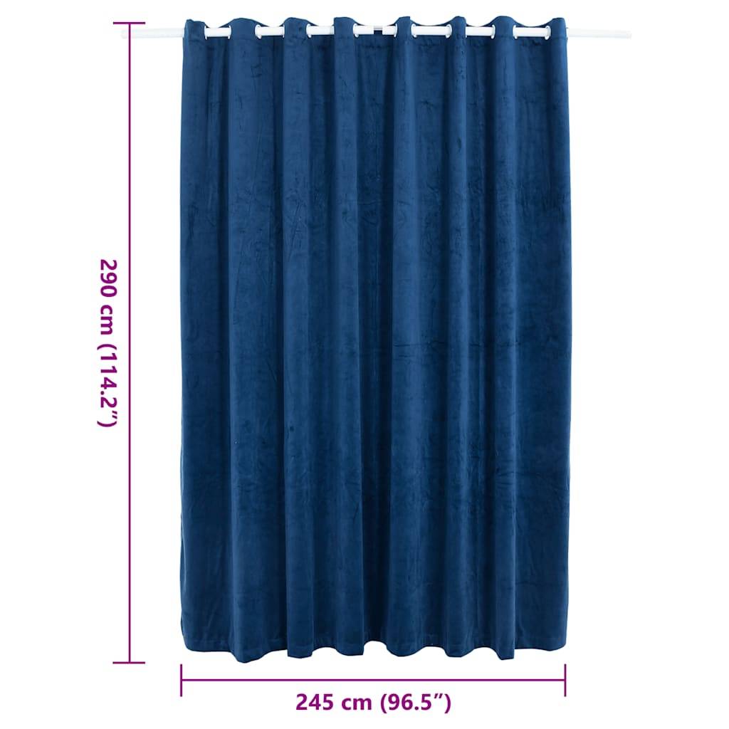 vidaXL Verdunkelungsvorhang mit Metallösen Smat Dunkelblau 290x245 cm