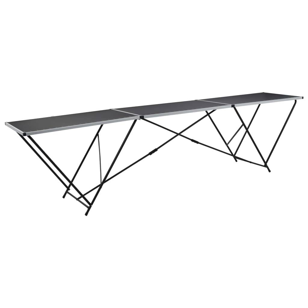vidaXL Tapeziertisch Klappbar MDF und Aluminium 300×60×78 cm