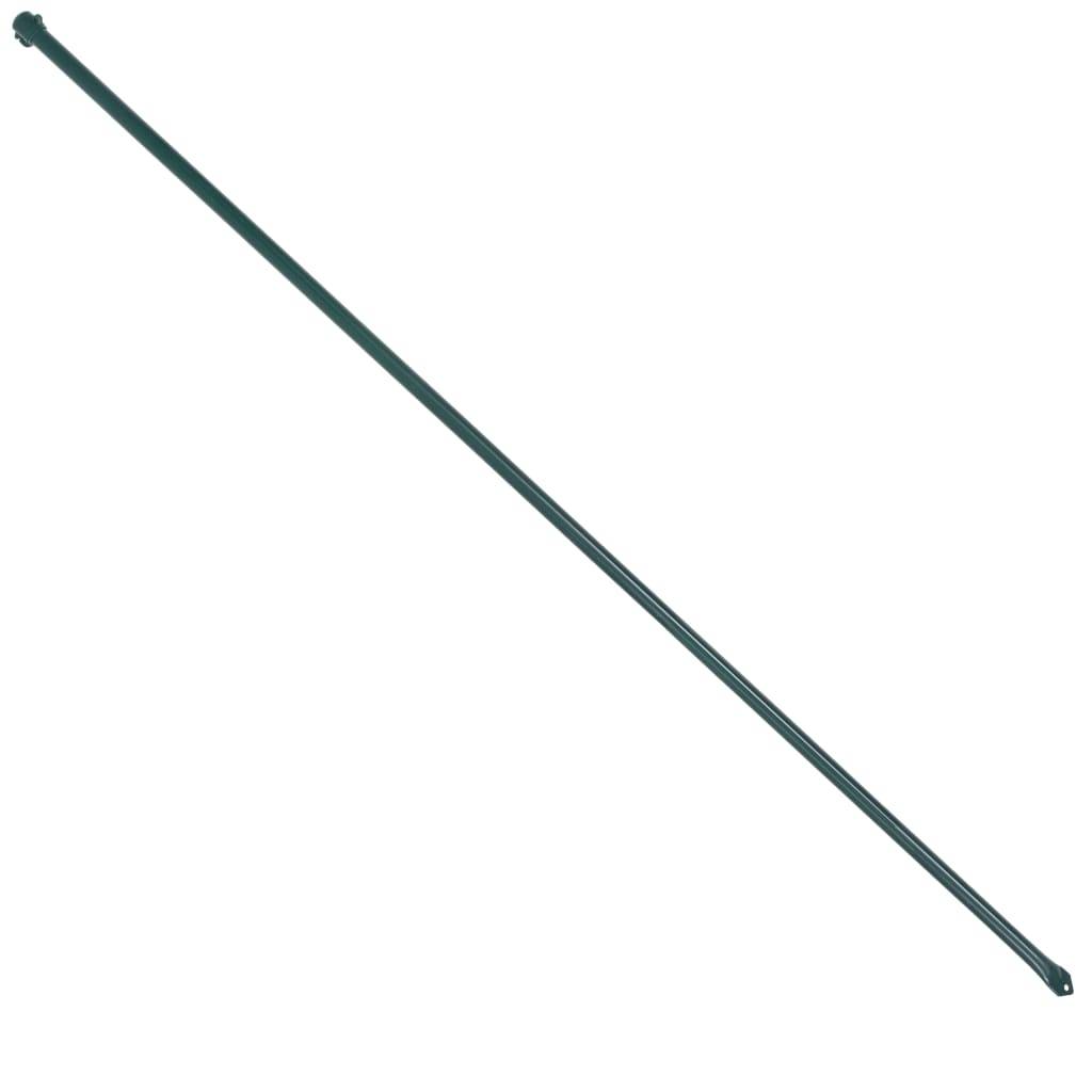 vidaXL Pflanzstäbe 10 Stk. 1,5 m Metall Grün