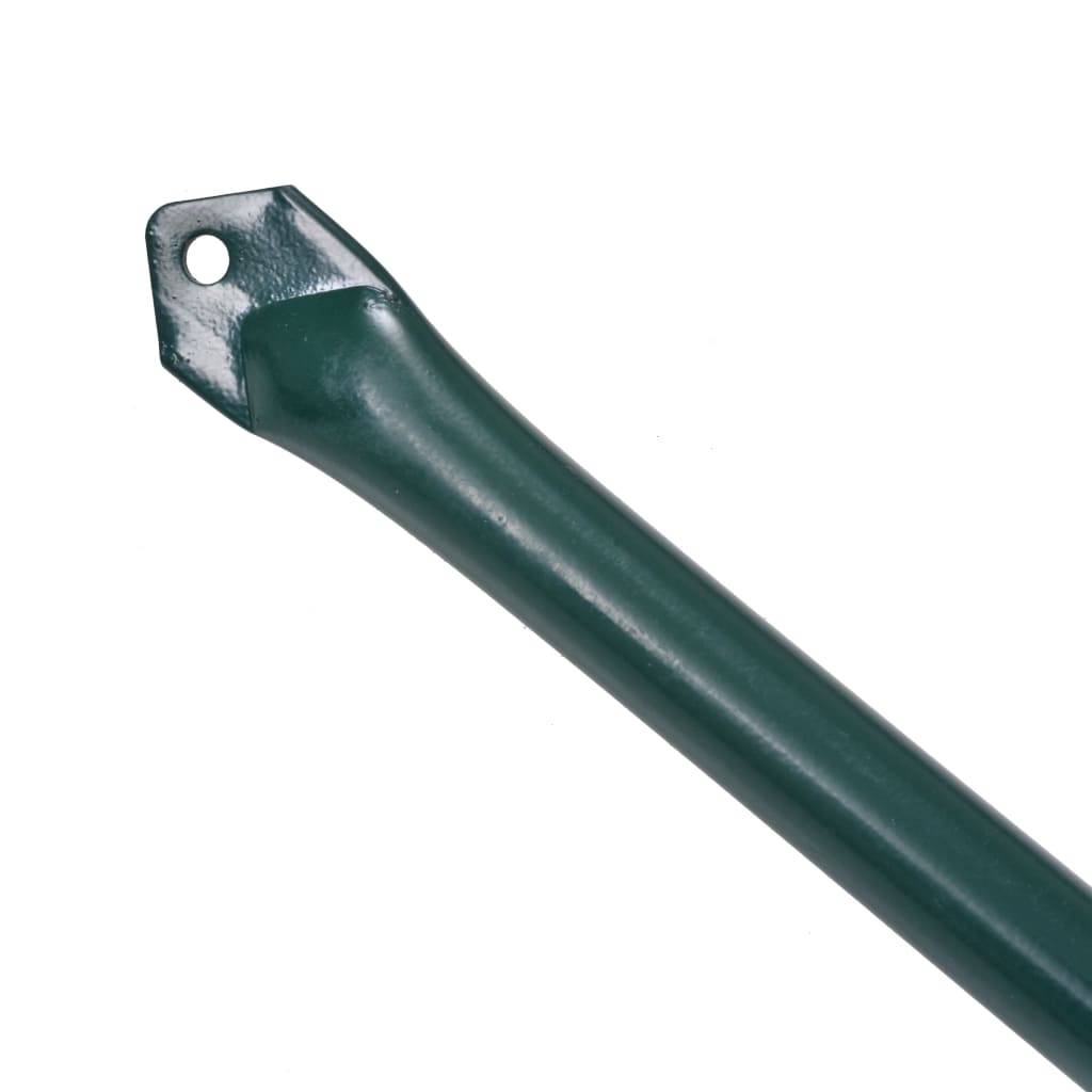 vidaXL Pflanzstäbe 10 Stk. 1,5 m Metall Grün