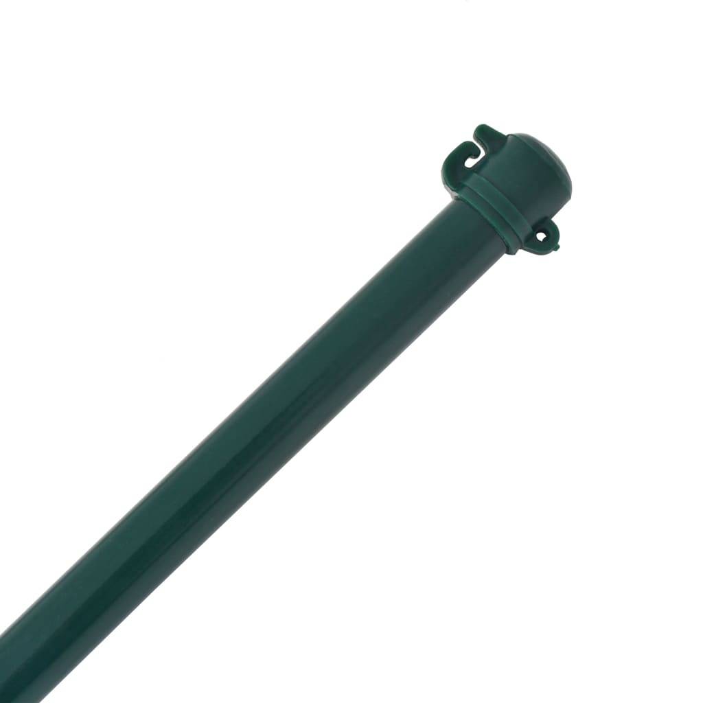 vidaXL Pflanzstäbe 10 Stk. 1,5 m Metall Grün