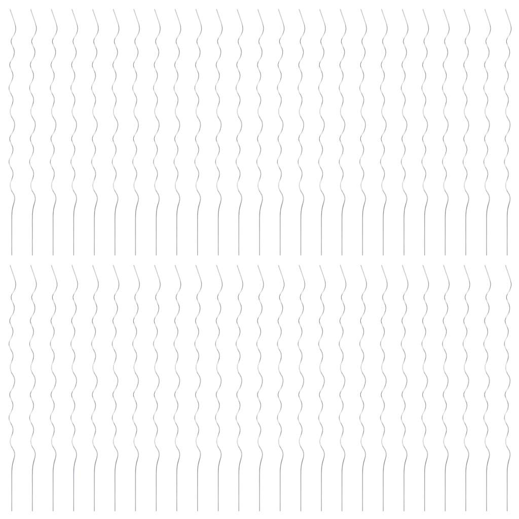 vidaXL Tomaten-Spiralstäbe 50 Stk. 170 cm Verzinkter Stahl