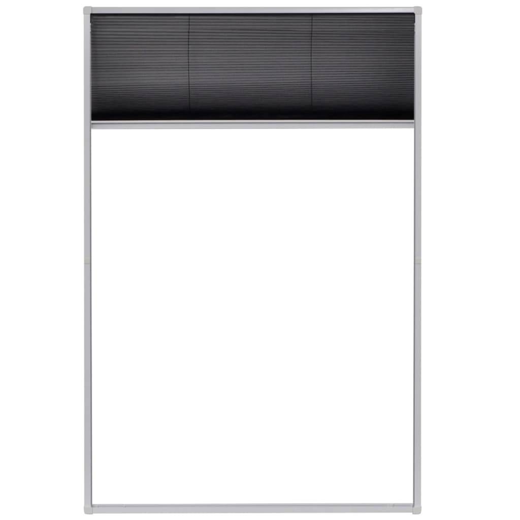 vidaXL Insektenschutz-Plissee für Fenster Aluminium 80 x 120 cm