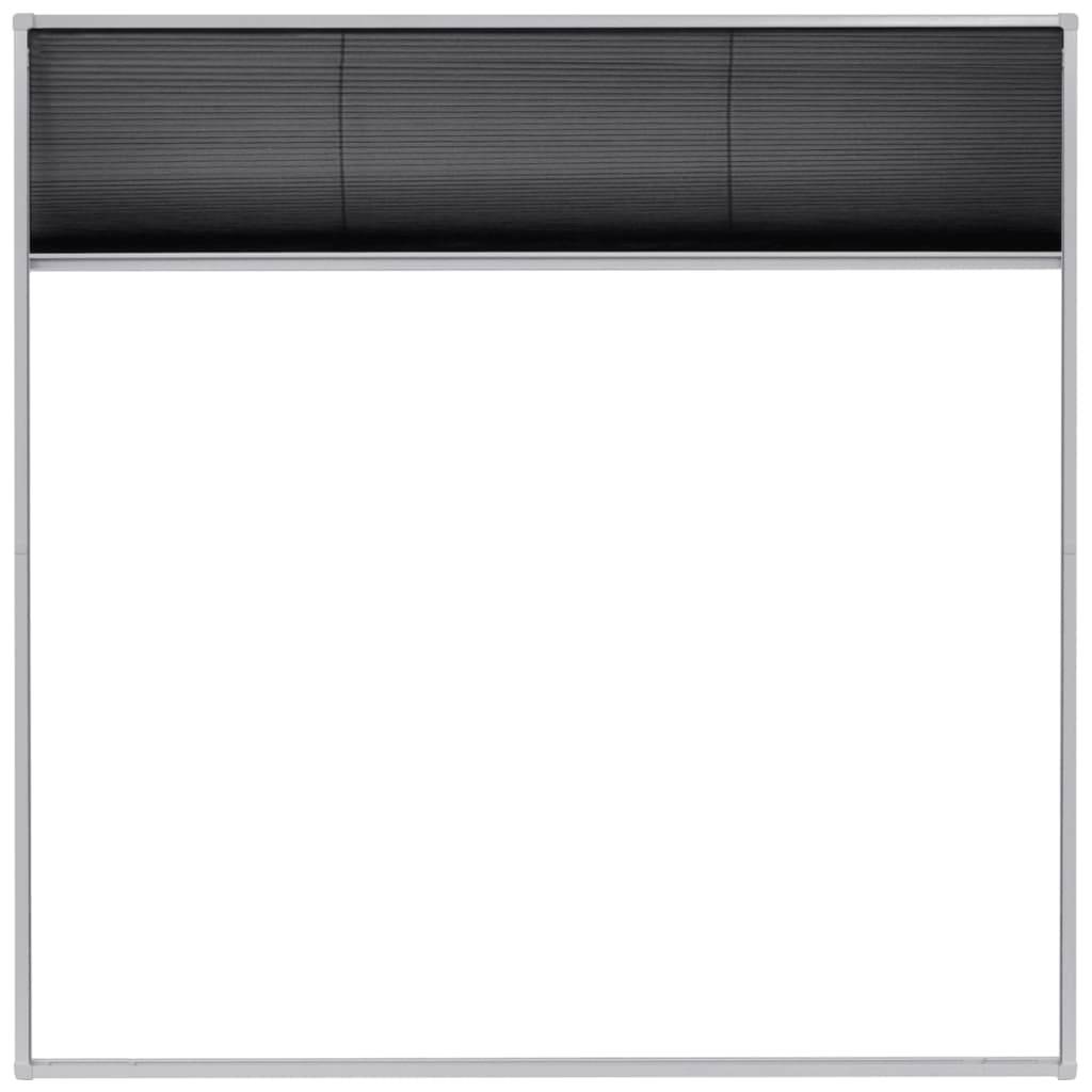 vidaXL Insektenschutz-Plissee für Fenster Aluminium 120x120 cm