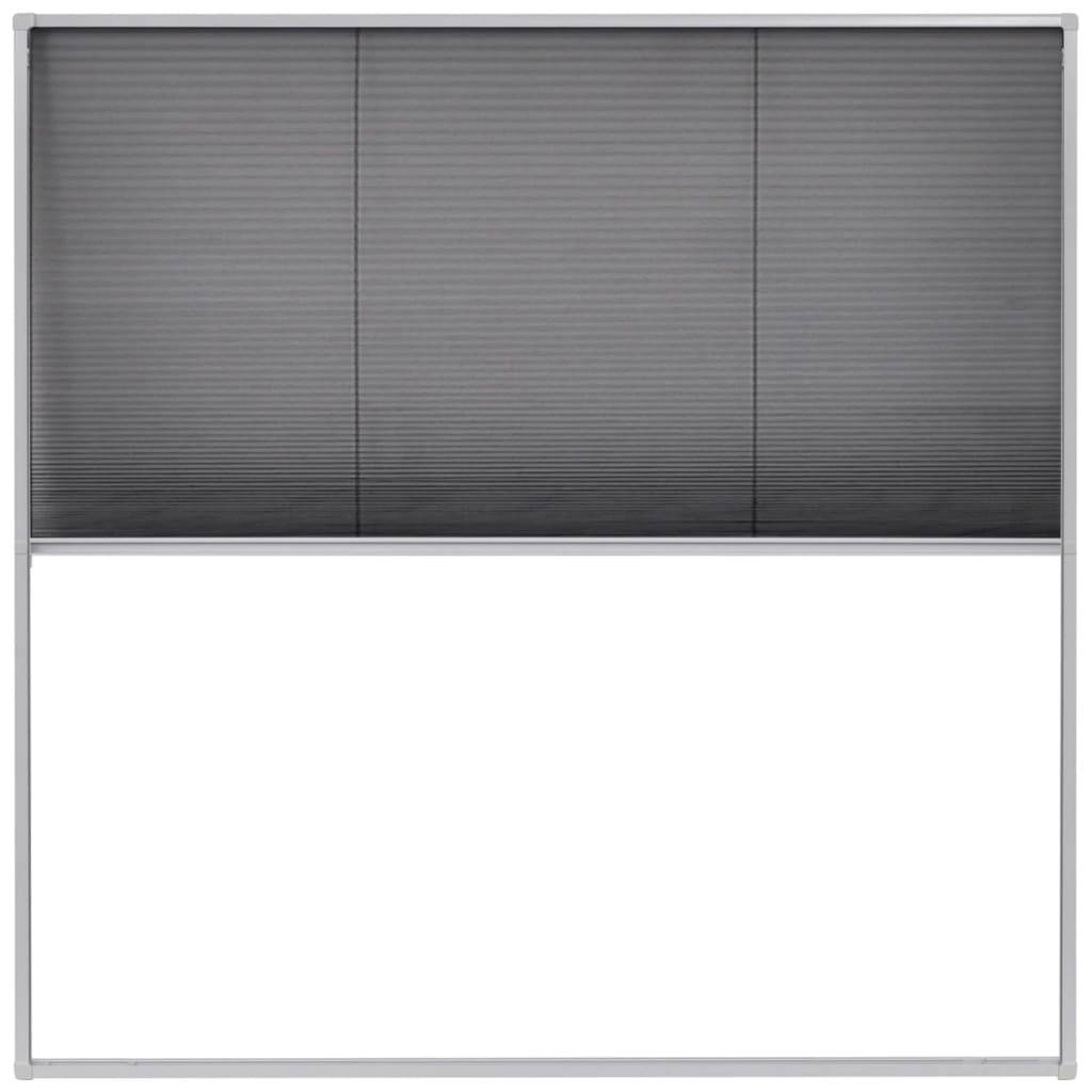 vidaXL Insektenschutz-Plissee für Fenster Aluminium 120x120 cm