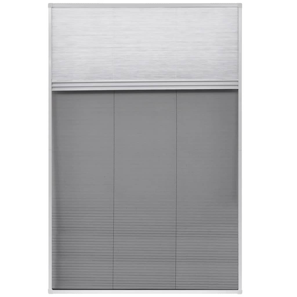 vidaXL Insektenschutz-Plissee für Fenster Jalousie Aluminium 80x120 cm