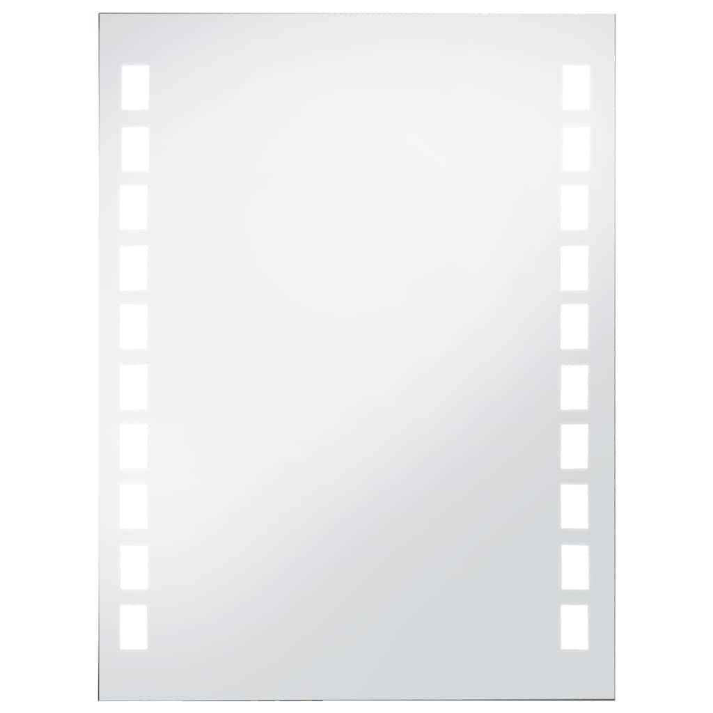 vidaXL Badezimmer-Wandspiegel mit LEDs 60x80 cm