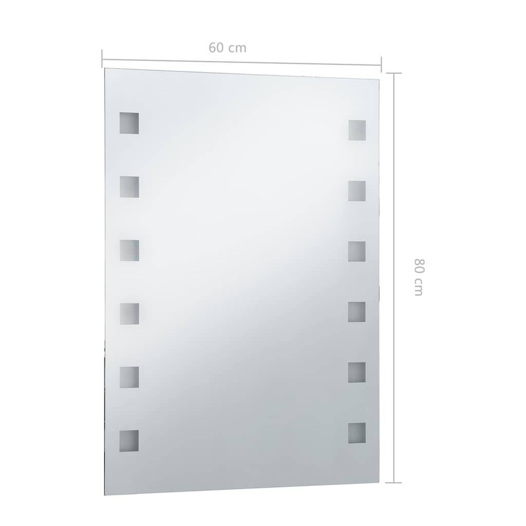 vidaXL Badezimmer-Wandspiegel mit LEDs 60x80 cm