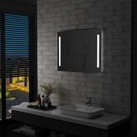 vidaXL Badezimmer-Wandspiegel mit LEDs 80x60 cm vidaXL Badezimmer-Wandspiegel mit LEDs 80x60 cm