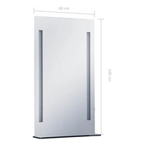 vidaXL Badezimmer-Wandspiegel mit LED und Ablage 60x100 cm vidaXL Badezimmer-Wandspiegel mit LED und Ablage 60x100 cm