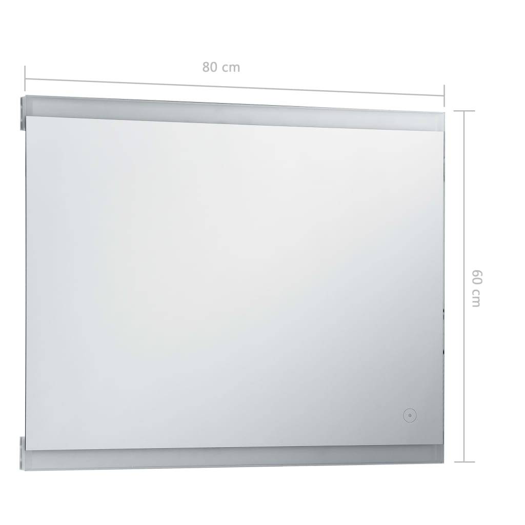 vidaXL LED-Badspiegel mit Berührungssensor 80x60 cm
