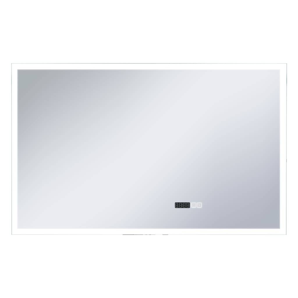 vidaXL LED-Badspiegel mit Berührungssensor und Zeitanzeige 100x60 cm