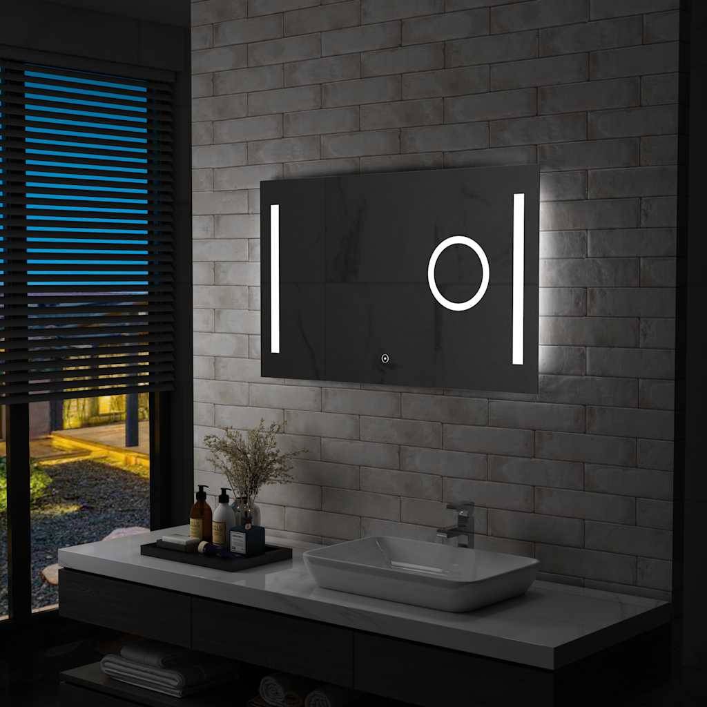 vidaXL LED-Badspiegel mit Berührungssensor 100x60 cm