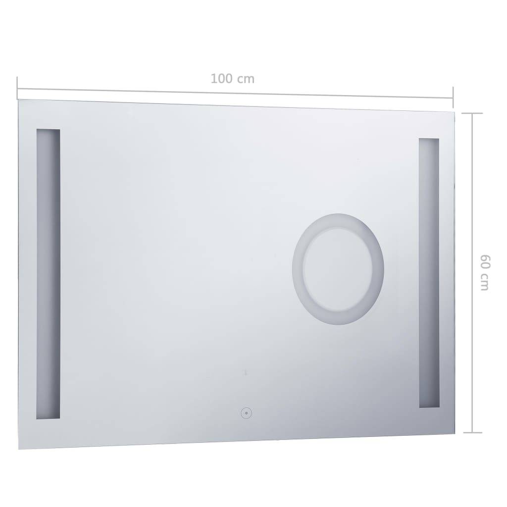 vidaXL LED-Badspiegel mit Berührungssensor 100x60 cm
