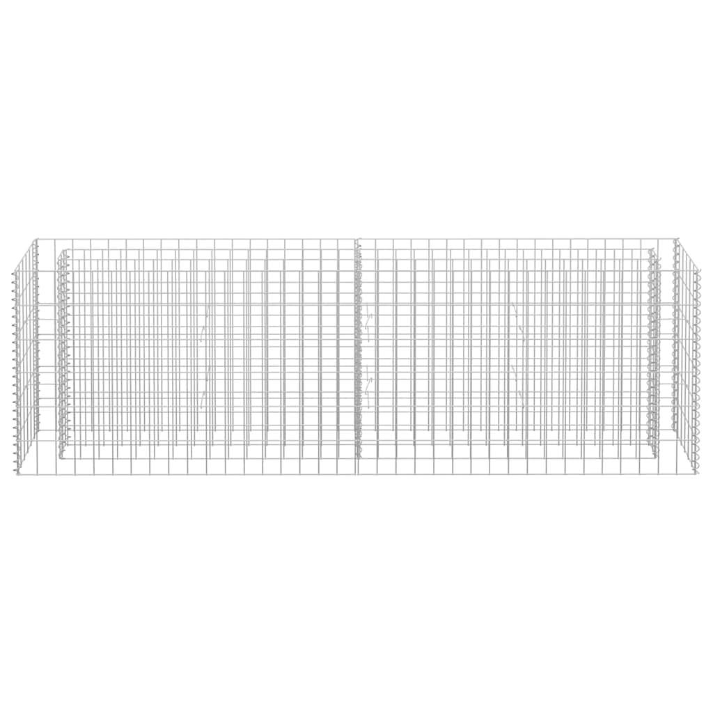 vidaXL Gabionen-Hochbeet Verzinkter Stahl 180×30×60 cm
