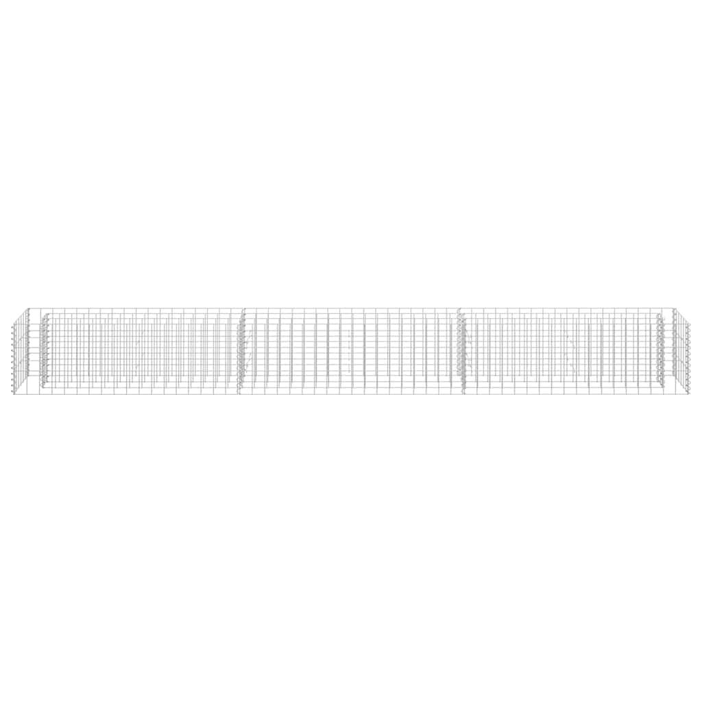 vidaXL Gabionen-Hochbeet Verzinkter Stahl 270 x 30 x 30 cm