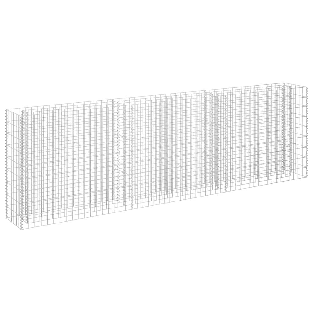 vidaXL Gabionen-Hochbeet Verzinkter Stahl 270 x 30 x 90 cm