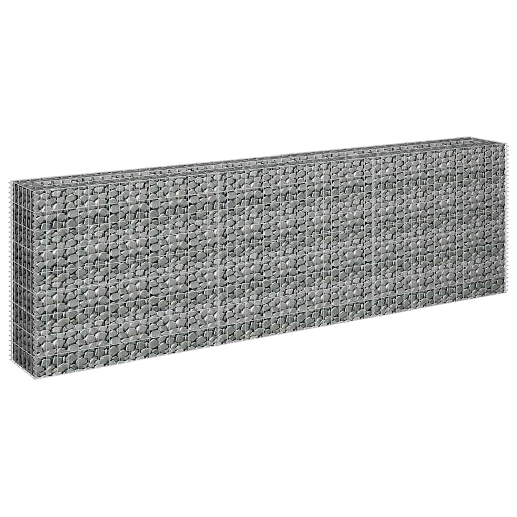 vidaXL Gabionen-Hochbeet Verzinkter Stahl 270 x 30 x 90 cm
