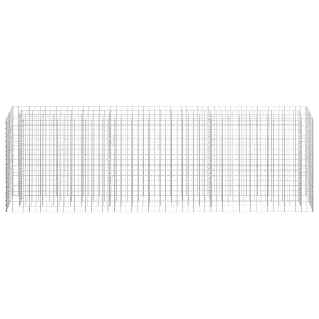 vidaXL Gabionen-Hochbeet Verzinkter Stahl 270 x 30 x 90 cm