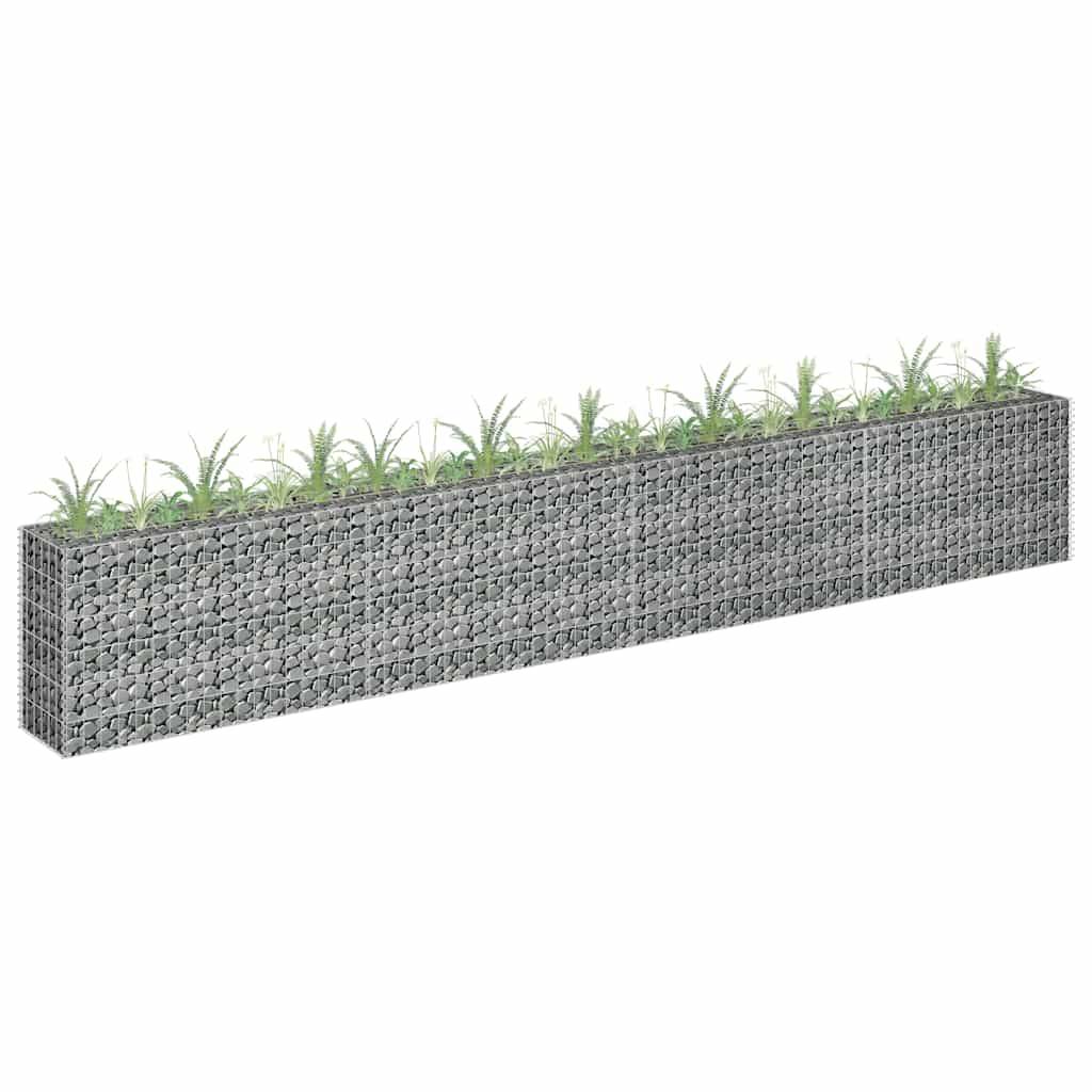 vidaXL Gabionen-Hochbeet Verzinkter Stahl 360×30×60 cm