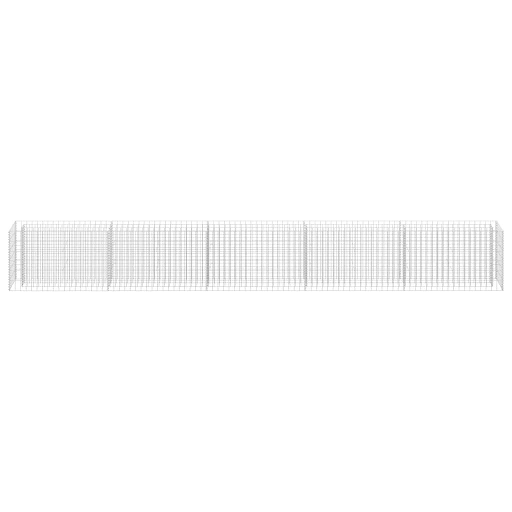 vidaXL Gabionen-Hochbeet Verzinkter Stahl 450×30×60 cm