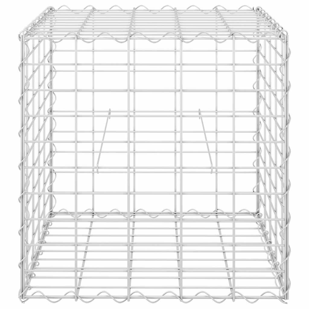 vidaXL Würfel-Gabionen-Hochbeet Stahldraht 50x50x50 cm