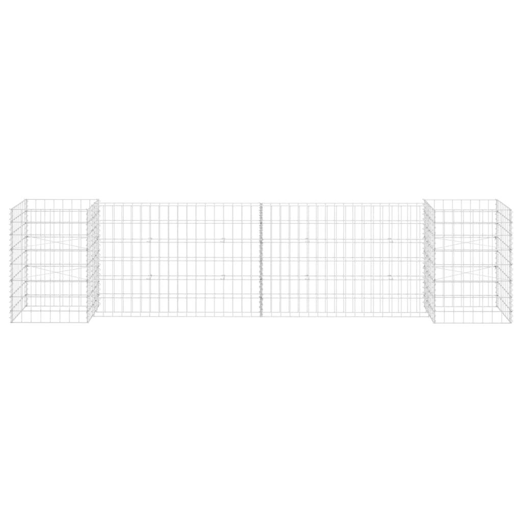 vidaXL H-förmiger Gabionen-Pflanzkorb Stahldraht 260x40x60 cm