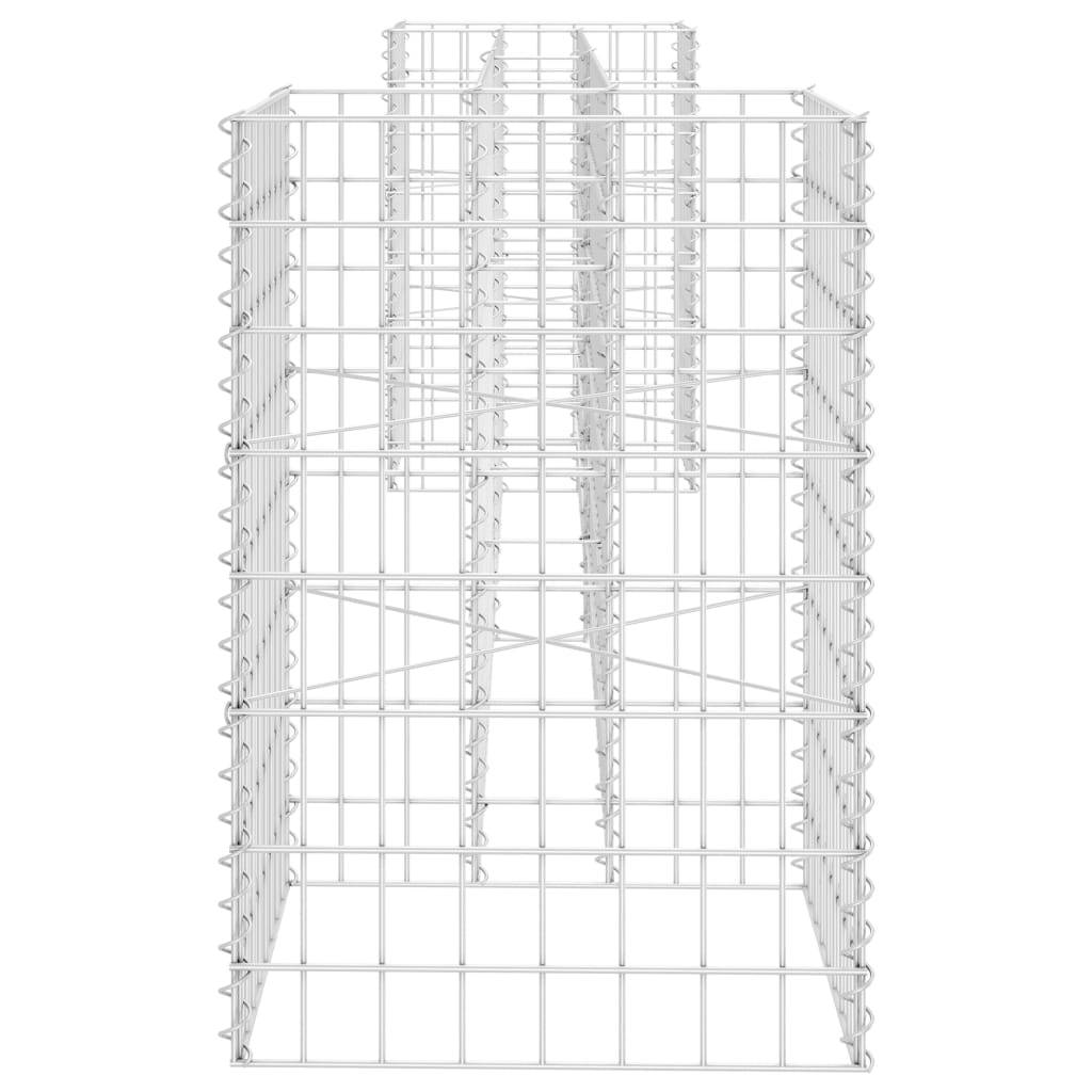 vidaXL H-förmiger Gabionen-Pflanzkorb Stahldraht 260x40x60 cm