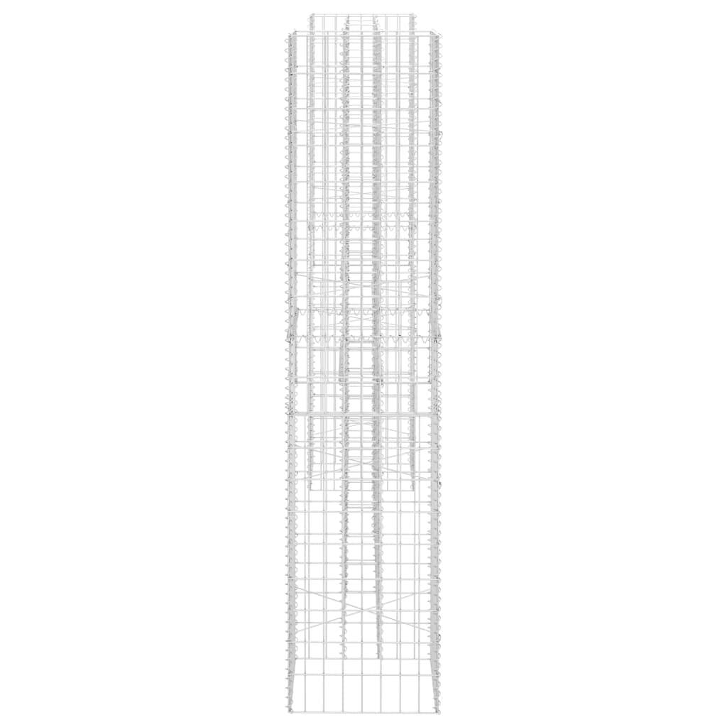 vidaXL H-förmiger Gabionen-Pflanzkorb Stahldraht 260x40x200 cm