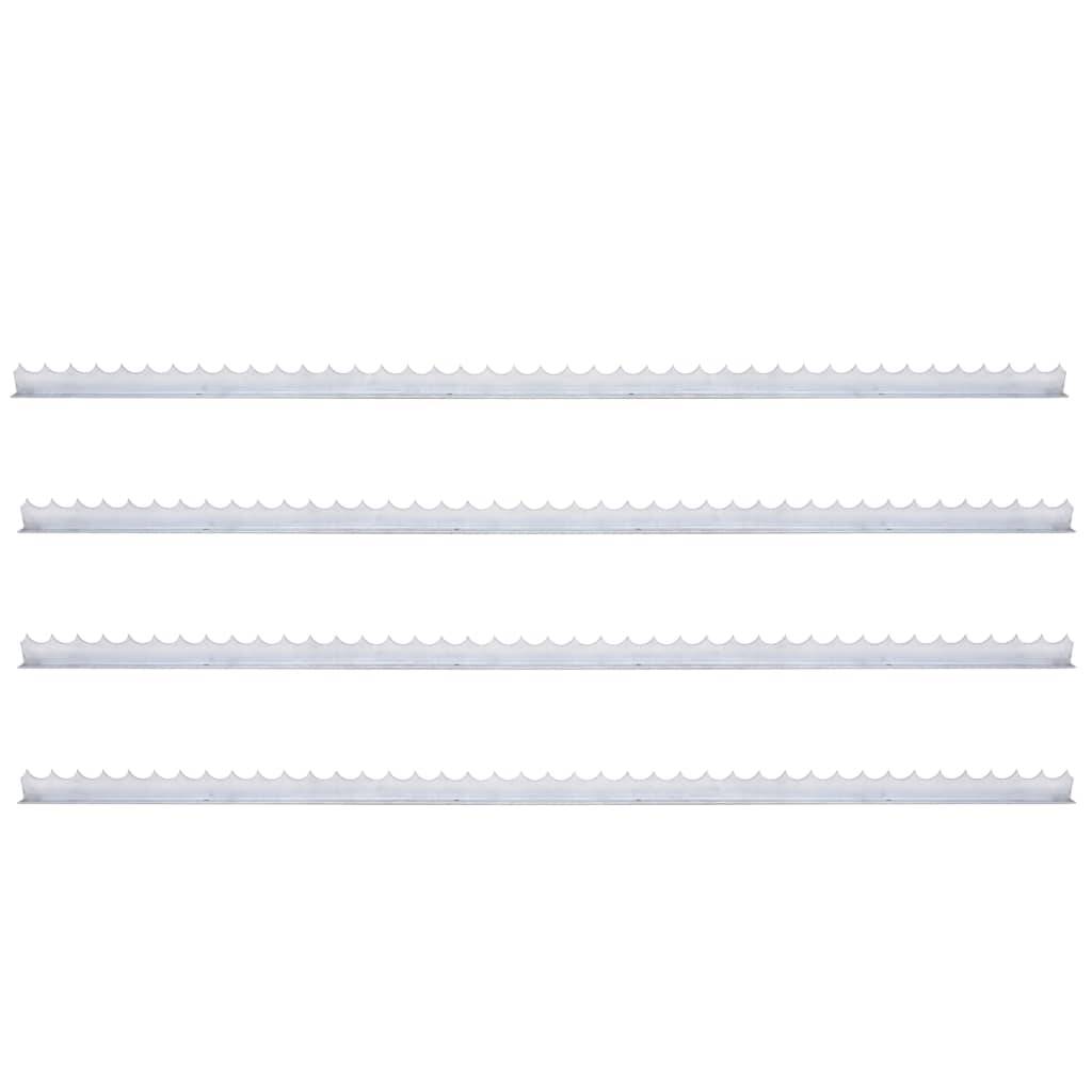 vidaXL Zackenleiste Übersteigschutz 4 Stk. 1 m Verzinkter Stahl