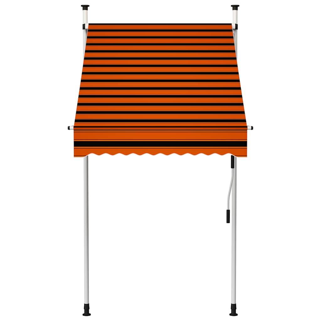 vidaXL Einziehbare Markise Handbetrieben 100 cm Orange und Braun