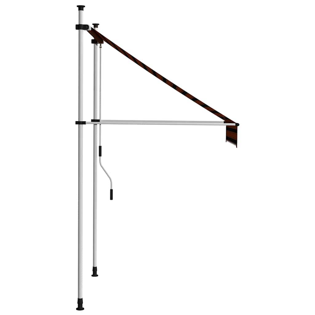 vidaXL Einziehbare Markise Handbetrieben 100 cm Orange und Braun