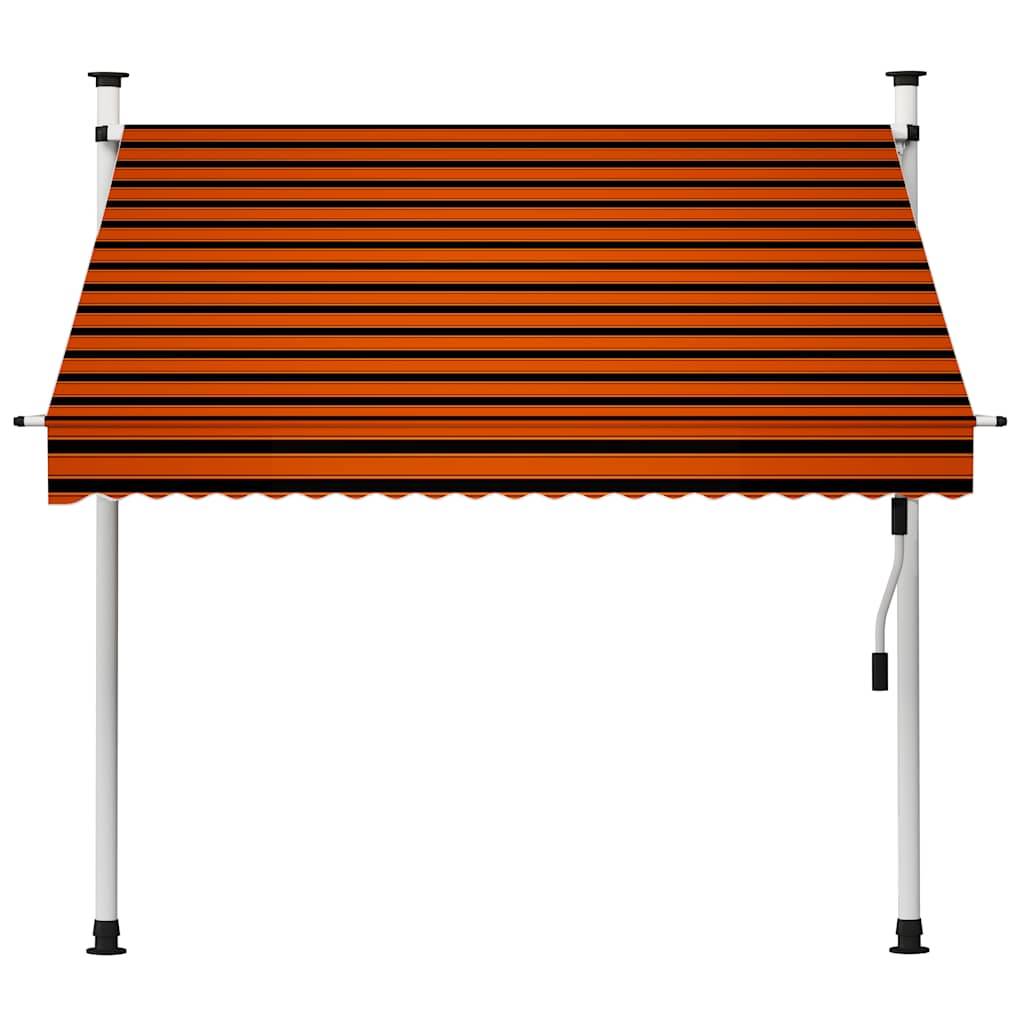 vidaXL Einziehbare Markise Handbetrieben 200 cm Orange und Braun
