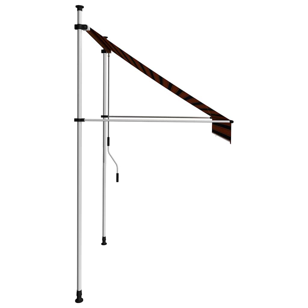 vidaXL Einziehbare Markise Handbetrieben 200 cm Orange und Braun