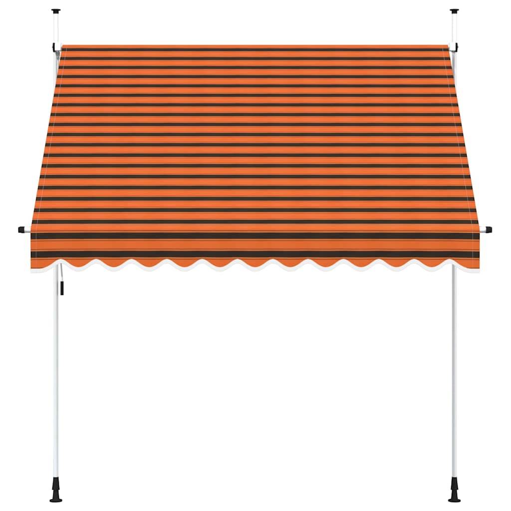 vidaXL Einziehbare Markise Handbetrieben 250 cm Orange und Braun