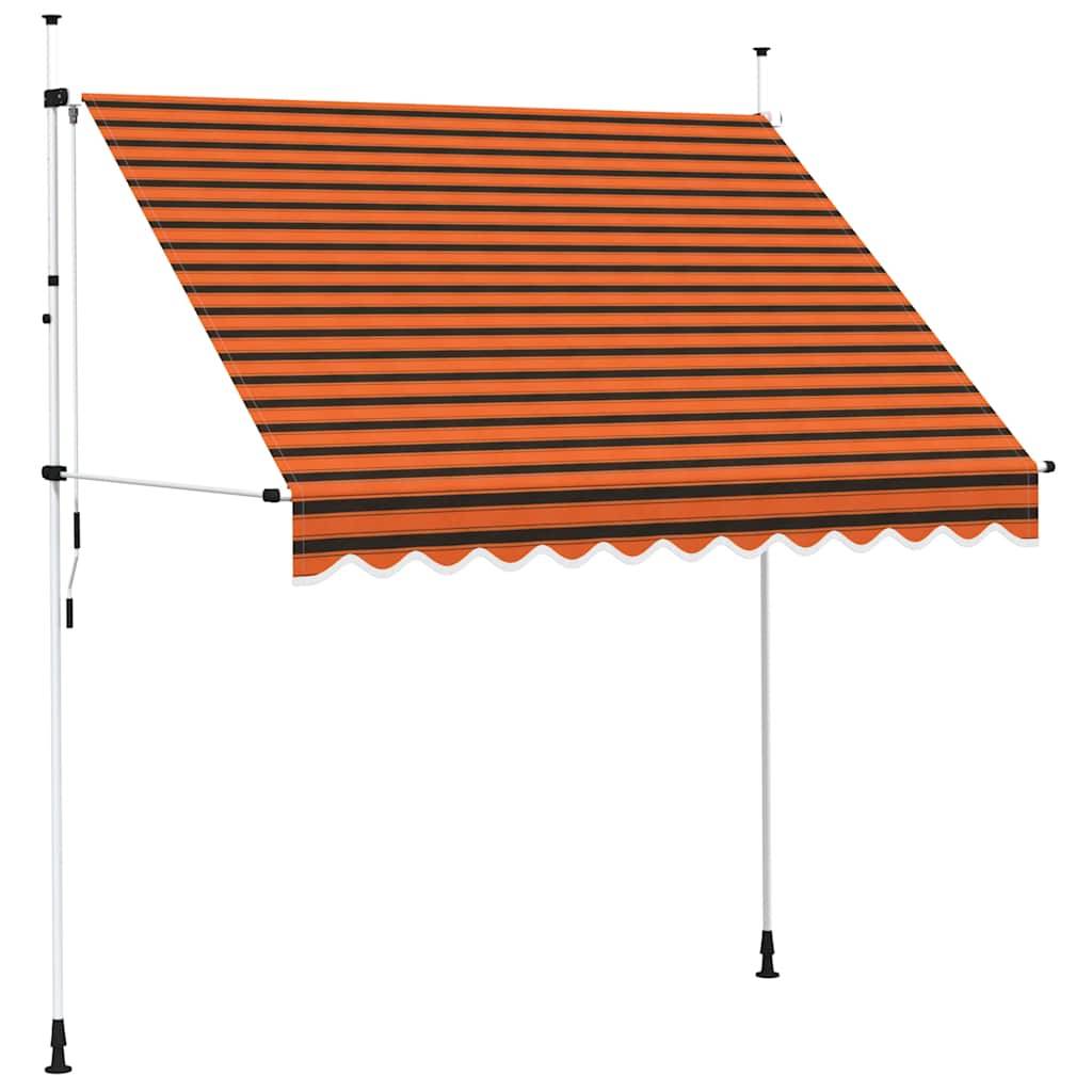 vidaXL Einziehbare Markise Handbetrieben 250 cm Orange und Braun