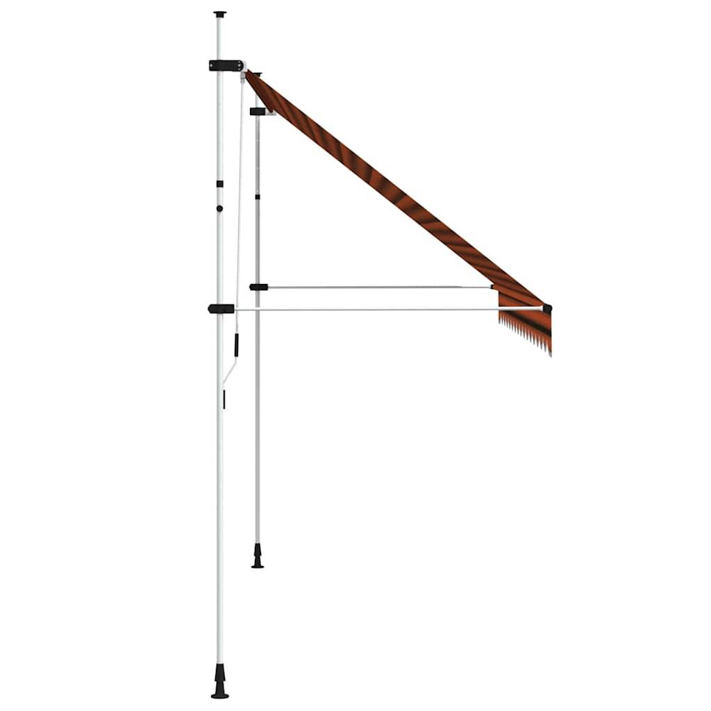 vidaXL Einziehbare Markise Handbetrieben 350 cm Orange und Braun