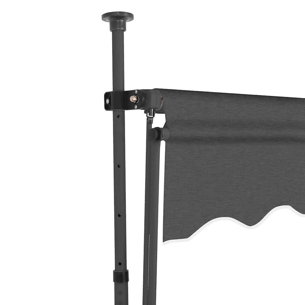 vidaXL Einziehbare Markise Handbetrieben mit LED 100 cm Anthrazit